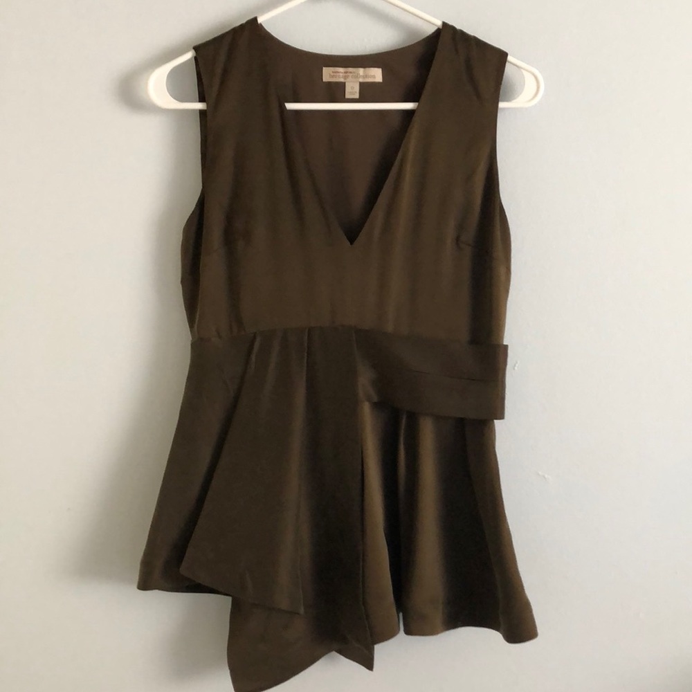 Banana Republic Silk Faux Wrap Top